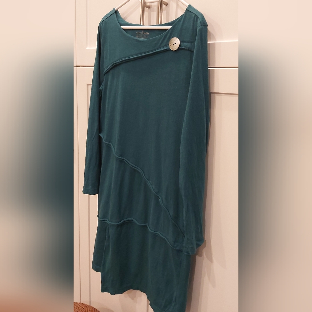Neon Buddha Teal Long Sleeve Dress